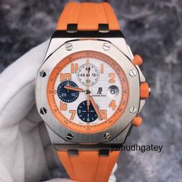 Timepiece Wristwatch Tourbillon Watch AP Wrist Watch Royal Oak Offshore Series 26217BC Chronograph Men's Vip Limited To 12 Pieces Of 18K White Gold Material