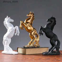 Other Home Decor Horse resin statue decoration statue home decoration living room and office Pegasus crafts bar and caf decoration Q240229