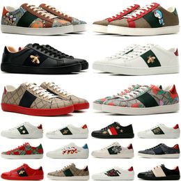 Women Casual Quality Men Top Shoes Designer Sneakers Ace Bee Tiger Embroidered White Green Red Black Stripes Womens Shoes Sneaker Unisex Walking Sports Trainers