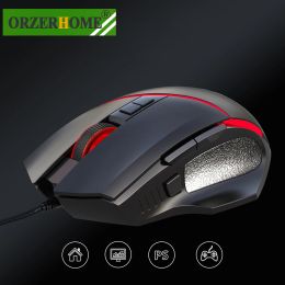 Mice ORZERHOME Gaming Wired Mouse 6400DPI Adjustable 7Color Backlit Computer USB Gamer Mice for PC Laptop Ergonomic Portable Mouse