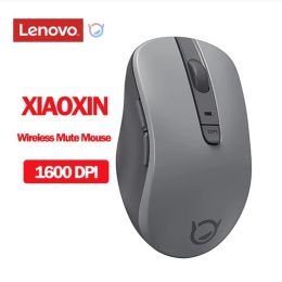 Mice NEW Lenovo Xiaoxin BT Wireless Mute Mouse With 1600DPI Bluetooth 3.0/5.0 Smart Sleep Function Dark Colour Mice for Windows 7 8 10