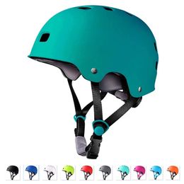 Skateboard Helmet Adults Adjustable Cycling Helmet Kid Sturdy Ventilation Multi-Sport Scooter Ice Skating Rollerblading Teenager 240226