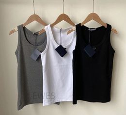 Men's T shirts Women Top Tanks Vest t Shirts Cotton blend Tank Tops Designer Skirts Yoga Suit Two Piece Dress Bra Ladies Solid Vintage Shirt Femme Sports Knitted