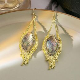 Dangle Earrings Vintage Simple Design Unusual Bohemian Fashion Colourful Acrylic Geometry Leaf For Women Girl Wholesale