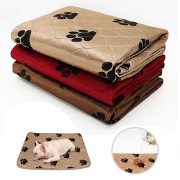 Mats Waterproof Dog Diaper Mat Washable Pet Urine Pad Reusable Dogs Cat Diapers Pads Paw Print Dogs Car Seat Cover Sofa Bed Mats