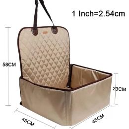 Carriers 2 in 1 Front Seat Cover Waterproof Puppy Basket Antisilp Pet Carrier Dog Cat Car Booster Outdoor Travel