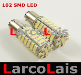 2pcs White 102 LED 1157 BAY15D 1210 Car Turn Brake Reverse Tail Singal Indicator Light Bulb Lamp1824800