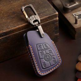 Genuine Leather Car Key Cover Case for Buick GL8 Century