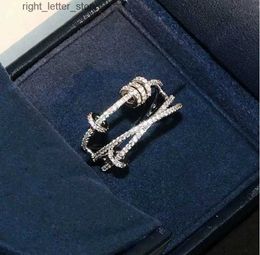 Rings Luxurys Desingers Ring Index Finger Rings Female Fashion Personality Ins Trendy Niche Design Time to Run Internet Celebrity Silver and rose gold size 6-9 240229