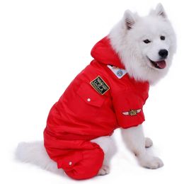 Jackets Large Dog Warm Clothes Winter Clothing Pet Dog Jumpsuit Warm Big Dog Track Suit Puppy Hooded Jacket Coat Product XL5XL