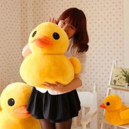 Cushions Giant Yellow Duck Plush Pillow Soft Stuffed Animals Simulated Ducks Plushie Toy Cute Home Decor Pillow Wholesale Xmas Kids Gift