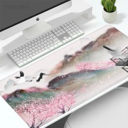 Pads Mouse Pad Gamer Chinese Style Landscape Painting XL New Computer Custom Mousepad XXL keyboard pad Desk Mats NonSlip Mice Pad
