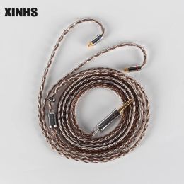 Accessories XINHS 8 cores 5N brown mixed single crystal copper and silver all handmade new custom upgrade wire