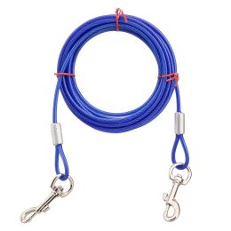 Leashes Doubleended One with Two Iron Chains Steel Wire Ropes Two Dogs Leash Pet Dog Collar Harness Accessories Supplies