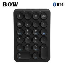 Keyboards BOW 22 Keys Bluetooth Number Keyboard Portable Slim Blutooth Numeric Keypad for ipad Laptop Rechargeable Digital Keypad