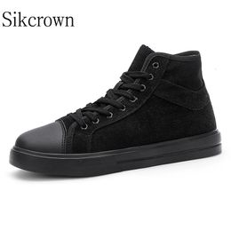 Canvas Athletic Shoe for Men Sneakers Black Skateboarding Shoes Women Lightweight Hightop Casual Laceup Couple 240219