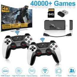 Players Retro Video Game Console 4K HD 40000+ Games TV Game Stick Handheld Game Player 128G Classic K9 Game Box 2.4G Wireless Gamepad