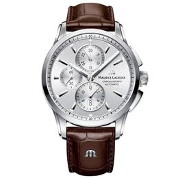 MAURICE LACROIX Watch Ben Tao Series Threeeye Chronograph Fashion Casual Top Luxury Leather Mens Watch Relogios Masculinos 240220