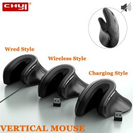 Mice 2.4G Ergonomic Vertical Mouse 6 Buttons Optical Wireless Mouse Comfortable Wired Computer Mause Rechargeable Mice For Laptop PC