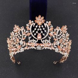 Hair Clips Luxury Rhinestone Bridal Tiaras Crown Baroque Crystal Pageant Prom Diadem Bride Headband Wedding Party Birthday Accessories