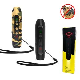 Repellents Ultrasonic Dog Repeller 3 In 1 Portable Chargeable Dog Training Anti Barking Dog Drive Device With Led Indicator Pet Training