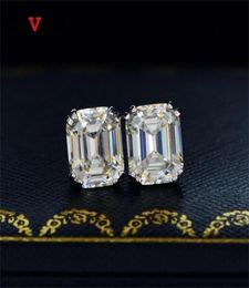 OEVAS Classic 925 Sterling Silver Created Gemstone Diamonds Earrings Ear Studs Wedding Bride Fine Jewelry Whole 21081791267039179322