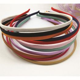 50 Pieces Blank Solid Colors Fabric Covered Headband Metal 5mm Hair Band For Hair Accessories Diy Craft Free Shipping Wholesale 220q