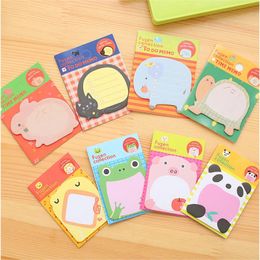 80pcs/lot Kawaii Cat Rabbit Animal Memo Pad Cute N Times Sticky Notes Notepad Bookmark Stationery Stickers Gift School Supplies 240521