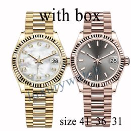 mens watch moissanite designer watches rose gold movement size 41MM 36MM 31MM 904L stainless steel strap Optional sapphire glass waterp 277Y