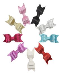 Baby Girls Glitter Barrettes Children Bow with Hair alligator clips Shining Bowknot Hairpins Kids Infants Hair Accessories Headdre8830330