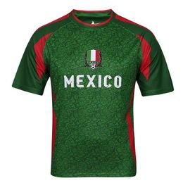 Fans Tops Tees Mexico Soccer Jersey For American Cup Team Quick Dry Men Football Wear Adult short sleeve training Shirt T240601