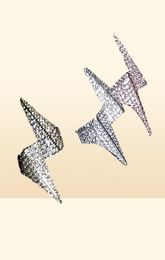 14K White Gold Diamond Lightning Rings Iced Out Bling Men039s Zirconia Hip Hop Ring Luxury Deisnger Ring Gifts Jewelry1818894