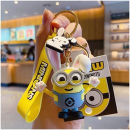 Decompression Toy Deression Cartoon Cute Little Yellow One Zodiac Doll Glue Car Key Chain Pendant Drop Delivery Toys Gifts Novelty Gag Dhcty