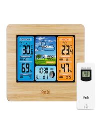 Digital Forecast Weather Station Wall Alarm Clock Temperature Humidity Backlight Snooze Function USB Color Screen Table Clocks4314880