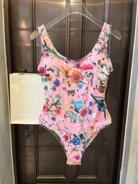 Designer Bathing Suits Women Fashion Bikini Summer Plus Size Floral Print High Waist Bikinis Beach Holiday Leisure Swimming Suit For Women One-piece Swimsuit