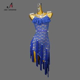 Sahne Giyim 2024 Kadın Latin Dans Elbisesi Performansı Kadın Giyim Prom Partisi Kız Balo Salonu Kabare Geliyor Bayanlar Uygulama Aşaması Aşık Y240529