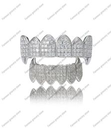 2021 Grills hip hop braces gold Fangs micro inlaid zircon teeth trend decorative body7152449