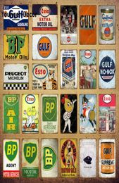 Motor Oil Gulf Metal Tin Signs Vintage Poster Motorcycles Car Gas Station Garage Decor Wall Art Painting Plaque YI1881881957