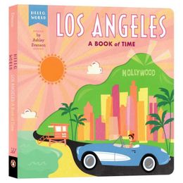 Learning Toys Hello World Los Angeles A Book of Time Original English Board Book Colouring Activity Childrens Early Education Picture Book G240529