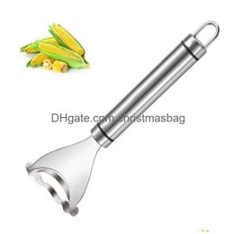 Fruit & Vegetable Tools Stainless Steel Corn Stripper Corns Threshing Device Easy Peeling Kerneler Peeler Ergonomic Handle Jy1186 Drop Dh9Ux
