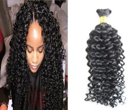 Brazilian Human hair for braiding bulk no attachment 100g afro kinky bulk hair 1pcs no weft human hair bulk for braiding2295416