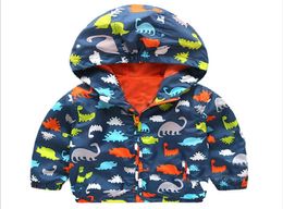 Cute Dinosaur Spring Kids Jacket Baby Boys Outerwear Coats Long Sleeve Toddler boys Outerwear jacket coat3539189