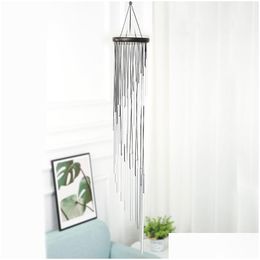 Pendants 4 Tubes Wind Chime Pendant Stainless Steel Church Mti Music Cubes Elegant Hanging Coffe Shop Decorative Welcome Bells 35.5In Dhud4