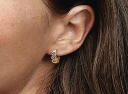925 Sterling SilverHoop Earrings Gold Baby Earrings With Pearls Fits European Jewely Style Gift 2152630107753163