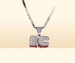 Hip Hop Jewelry Iced Out Custom Name White Drip Letters Chain Necklaces Penda jllZgL yydhhome6823465