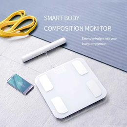 Body Weight Scales Smart 8 Electrodes Body Scale lbs kg LED Digital Display Bioimpedance Scale Body Fat Muscle Water Weight Scale Free Shipping G240529