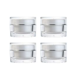 Cosmetic packaging empty 5g 10g 15g 20g 30g 50g white plastic acrylic cream jar container for face cream