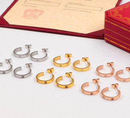 Fashion Brand Designer Earring Women Stainless Steel Stud Luxury Brand Letter Design Earrings Fashion Jewelry1195215