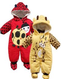 Winter Baby Rompers Boy Girl Coat Parkas Suit Children Clothing Romper Newborn Kids Clothes Layette Down Jumpsuit Set 2012018357028