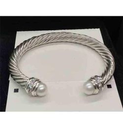 Men Luxury Bangle Designer ed Gold x Double Dy Wire Chain Bracelet Jewelry Designers Bracelets Jewelrys Love Women Sliver Fas1217508